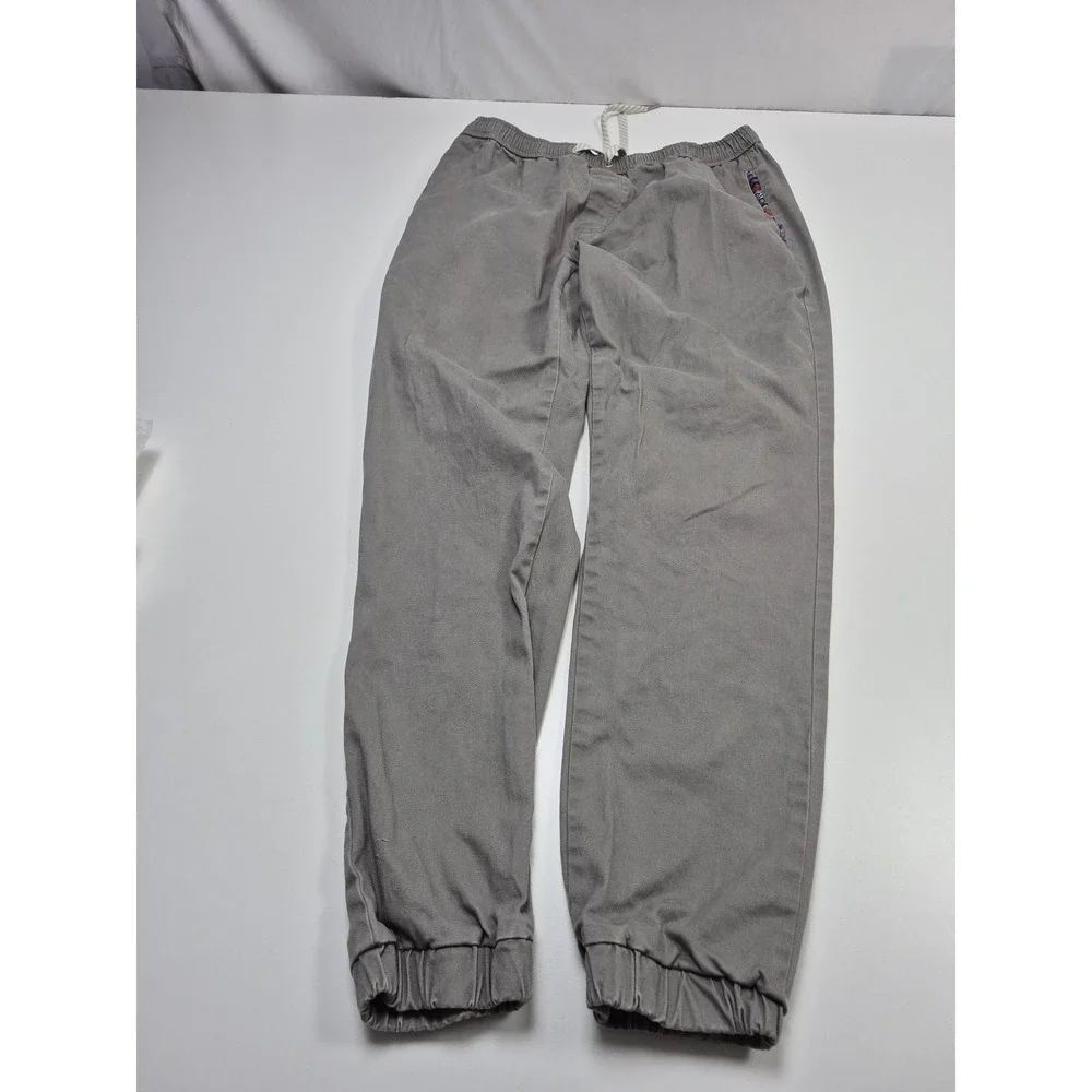 Wowie Men's Jogger Pants Gray Southwestern Trim Elastic Waist Large
